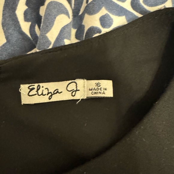 Eliza J Fit Flare Black Dress 16 - Picture 7 of 7